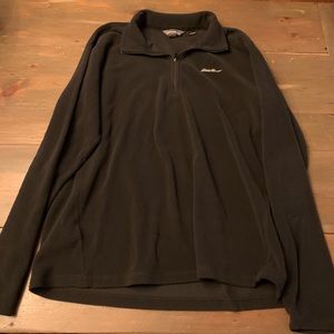 Eddie Bauer 1/4 Zip Pullover Size Large(Tall) Black